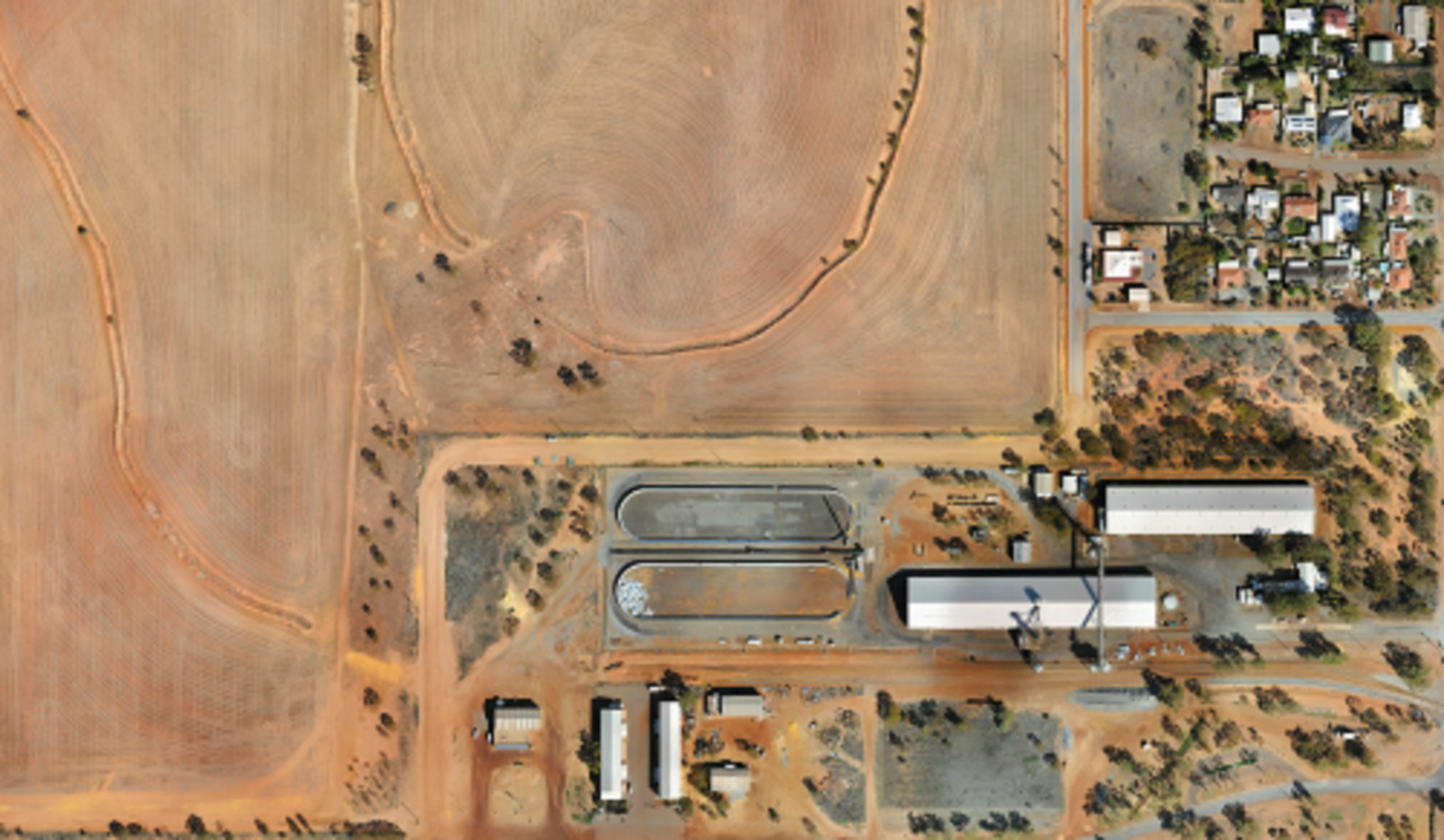 Aerial view of CBH Morawa receival site